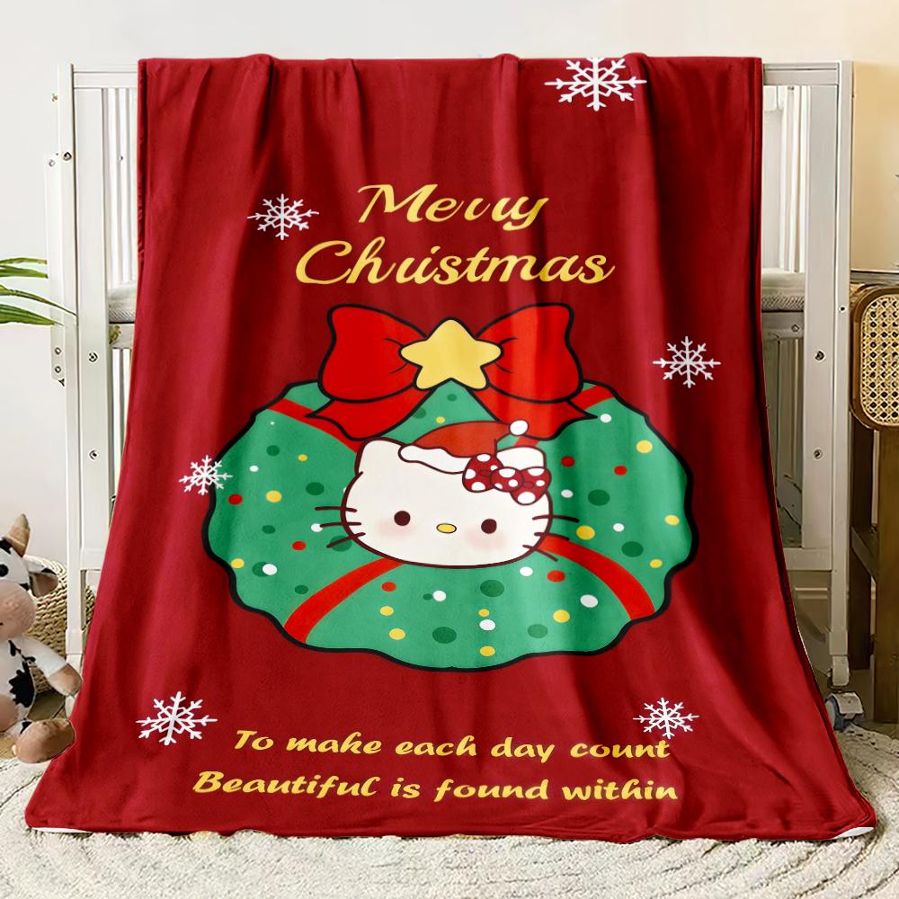 Traumhaftes Weihnachts-Flanell-Dünndecke Schlafzimmerdecke, Wohnzimmer, Sofadecke, Studentenbüro Nickerchen, Campingausflug, Kindergeschenk