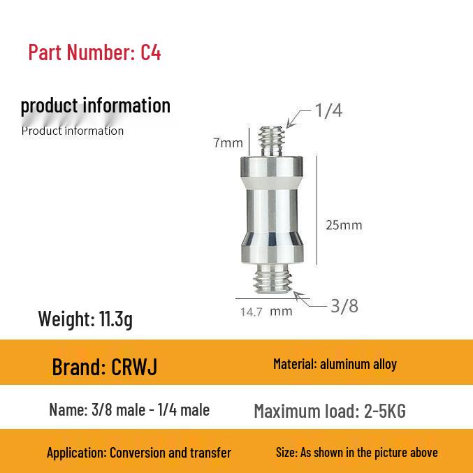 Swivel Head Tripod Light Stand with Interchangeable Mount