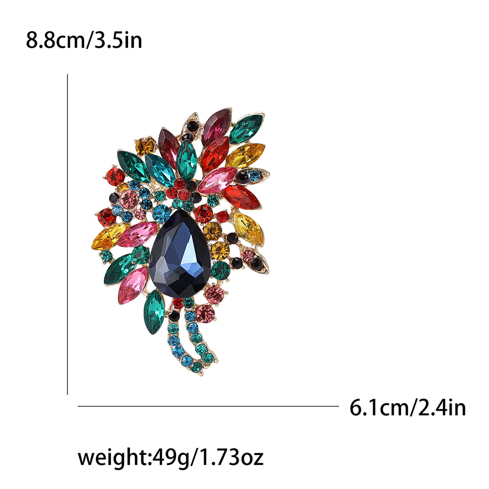 

Африканский сплав горный хрусталь большая стеклянная брошь высокого класса изысканный женский шаль костюм пальто корсаж ювелирные изделия