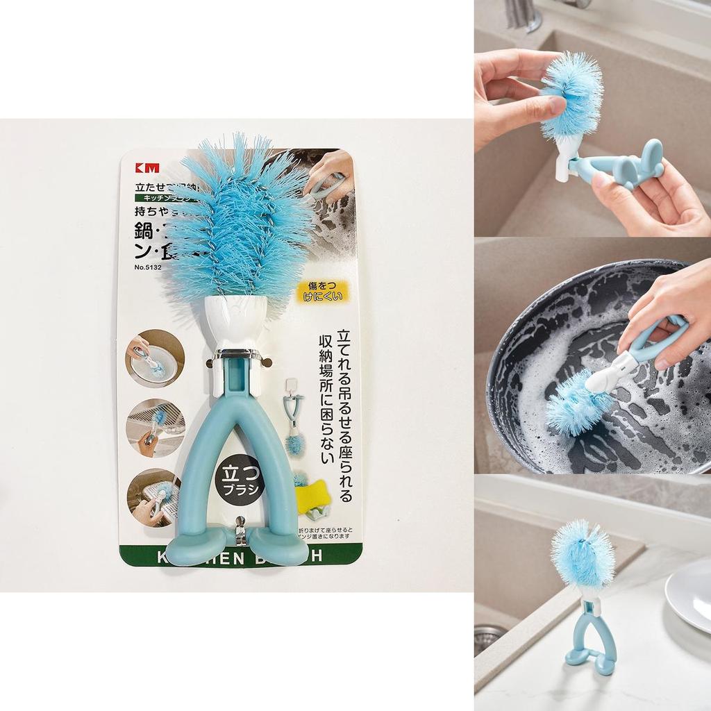 Kitchen Cleaning Brush With Plastic Material For Pots And Dishware