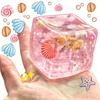 1 Stück Rosa Ozeanwelt-Thema Quetschspielzeug, mit Fisch- und Muschel-Cartoon 3D Taktil Langsam Rückfedernd Schreibtischspielzeug Stressabbau Spielzeug