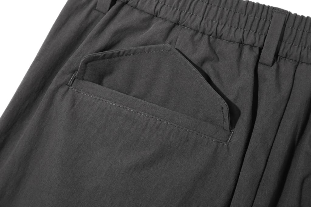 BASEMOMENT Cn Wide Parachute Pants Charcoal