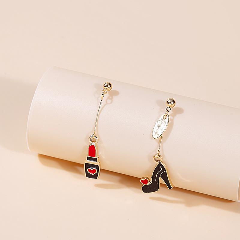 Cute Girl Long Earrings Cartoon Flower Bee Animal Stud Earrings Ocean Wind Vacation Earrings