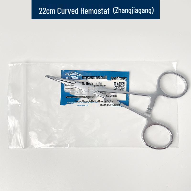 Stainless Steel Hemostatic Forceps Tweezers with Straight/Curved Tips & Needle Holder for Pet and Fishing Hook Removal