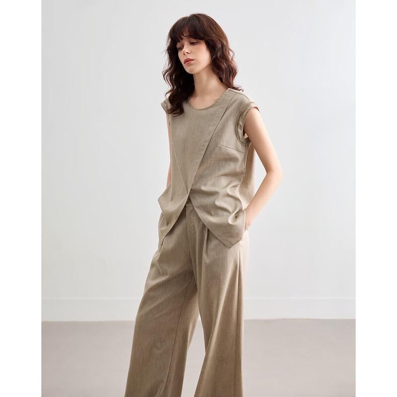 Demana Linen Blend Sleeveless Top & Wide-Leg Pants Set