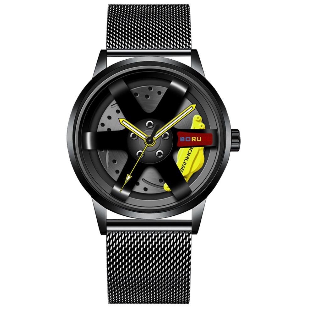 Boruse Wheel Calipers Trendy Men'S Watch Student High-End Waterproof Luminous Quartz Watch