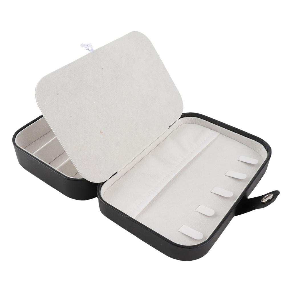 Earring Jewelry Box Waterproof PU Leather Large Capacity Simple Compact Earrings Jewelry Desktop