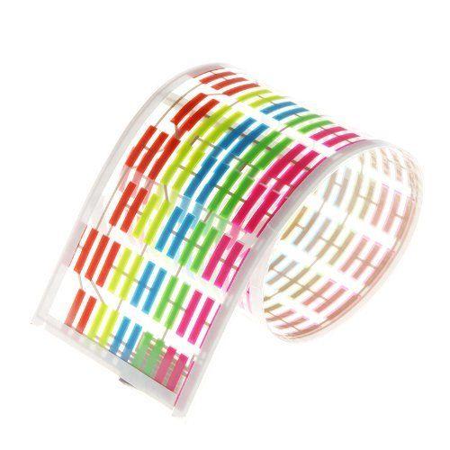 Colourful Flash Car Sticker Music Rhythm LED EL Light Lamp Sound Activated Equalizer Sound-activated LED lights Car styling