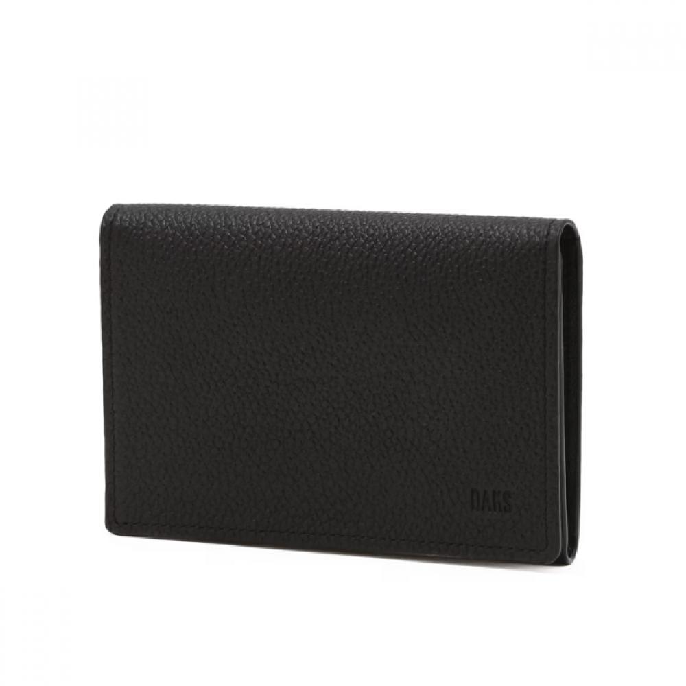 

Daks Slim Max Luxo Black Embossed Logo Leather Card Wallet Dbho6f746bk Single option