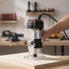 Variable Speed Electric Trim Router | Aluminum Body, Wood with Transparent Base, for