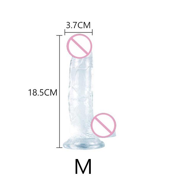 Erotic Soft Jelly Dildo Anální anální zátka Realistický penis Dospělí Produkt Silná přísavka Dick Sexuální hračky pro ženy