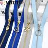 5Pcs Meetee 3# 15-30cm Metal Zippers Bags Closed End Auto Lock Zipper for Clothes Repair Kit DIY Sewing Material Accessories