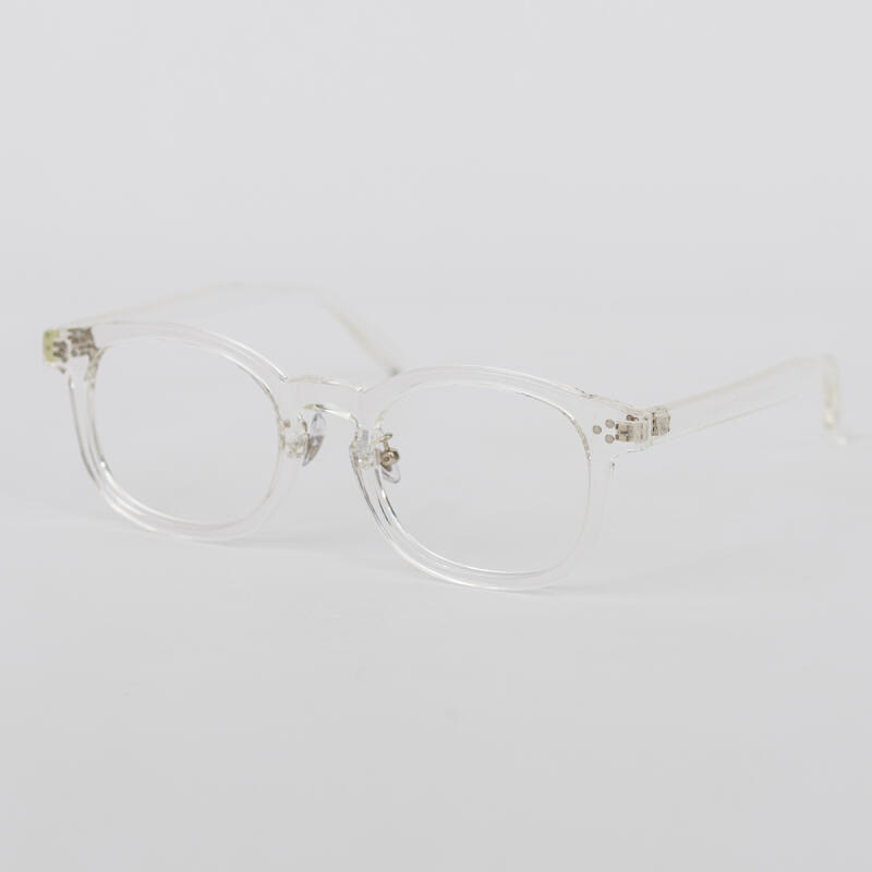 SBKA Solar-C02 Clear Horn-Rimmed Glasses (Blue Light Blocking)