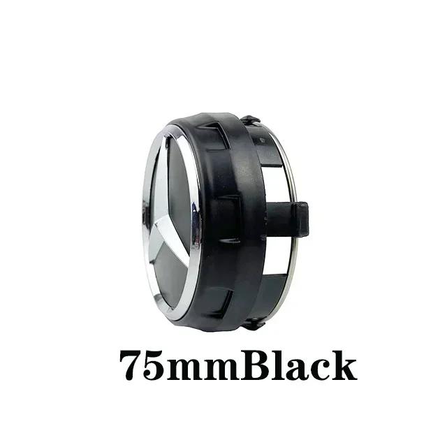 fcgqu8 Car Sticker Hot For Mercedes Benz 4pcs 75mm Black Red Raised Car Styling Wheel Center Cap For Mercedes Benz AMG A0004000900