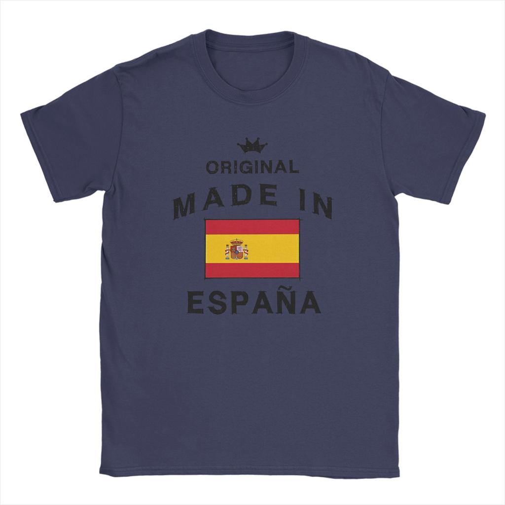 Spain Spanish Map T Shirt Summer Trendy Cool TShirts Men Cotton Crew Neck Oversized Clothing Short Sleeves Vintage Tshirt