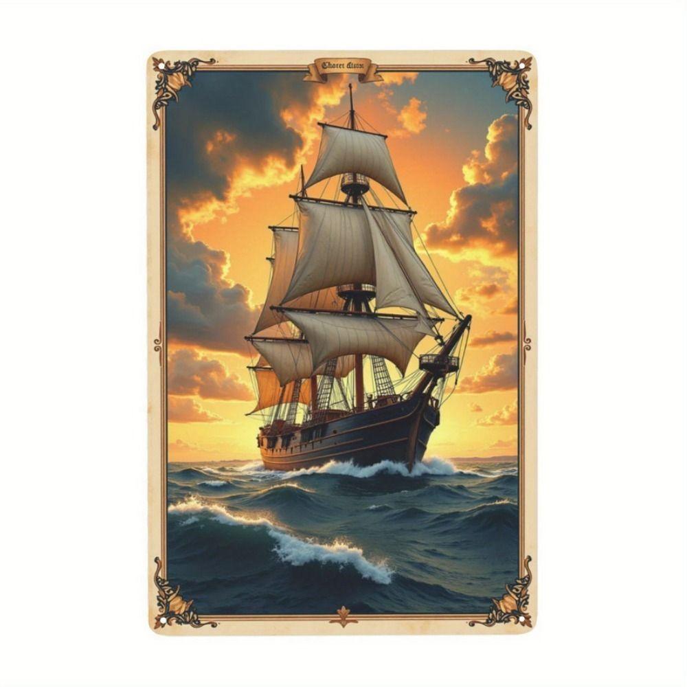 Vintage Metal Sign "Welcome to Wolf Cave" Outdoor Nature Decor 20x30cm