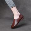 Johnature Genuine Leather Loafers Round Toe Soft Soled Versatile Soft Cowhide Women's Low Heeled Leisure Shoes