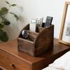 Multi-Slot Wooden Desktop Organizer Wooden Remote Holder  Office Organizer