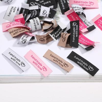 20st/lot 50x15mm Vävda tryckta etiketter Kläder Plagg Förrådsetikett Gör-det-själv-taggar Hantverkssytillbehör