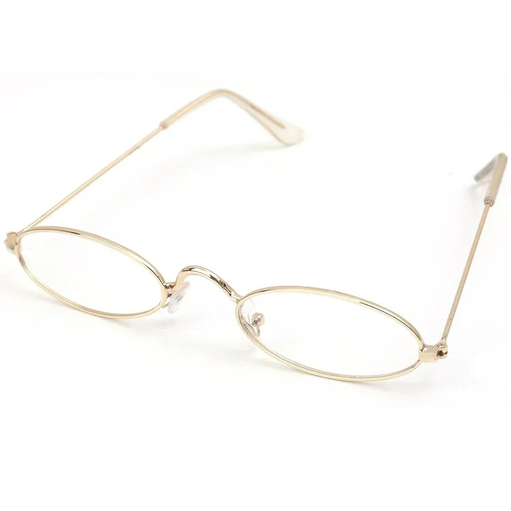 Ins Trendy Small Oval Metal Frame Eye Glasses Women Men Korean Fashion Retro Gold Silver Color Eyewear Anti Blue Light Glasses