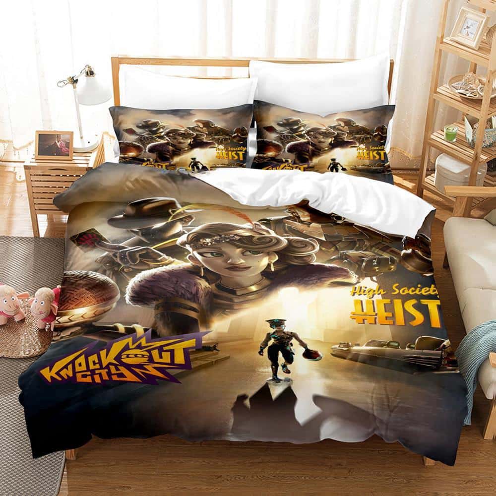 Fashion 3D Print Anime Game Knockout City Bedding Collection Single Twin Full Queen King Size Bed Collection Adult Kid Bedroom Duvetcover Collections