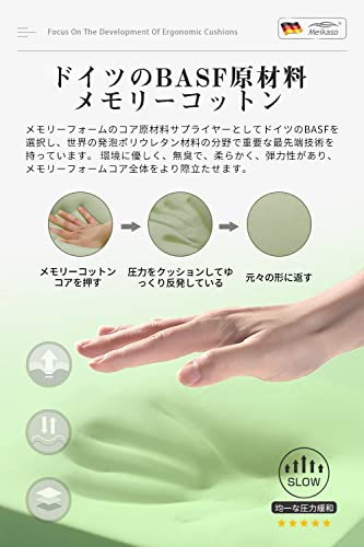 Meikaso Neck Pad, Car Neck Cushion, Neck Pillow, Headrest, Memory Foam, Breathable Design, Upgraded, High-End, Easy Installation, Adjustable, Washable