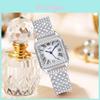 Classic Square Ladies Quartz Watch With Diamonds Waterproof For Fashion Enthusiasts