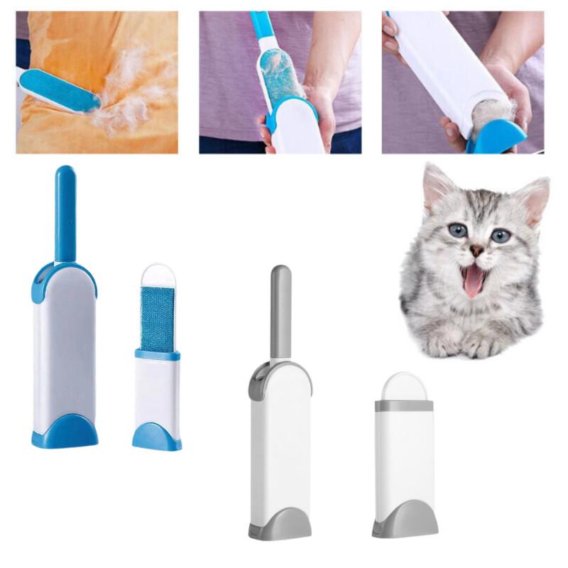 Double Self Cleaning Sided Lint Brush Reusable Sofa Pet Dog Cat Hair Fur Remover
