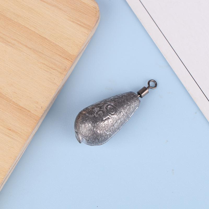 10Pcs Lead Sinker Reverse Fishing Lead Rotating Eight-Shaped Ring Fishing Lead Sinker Sliding Lead Water Drop Lead Sinker