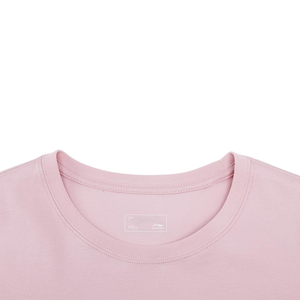 Li-Ning Round Neck Pattern Printed Embroidered T-Shirt Women tops ATSW310-5
