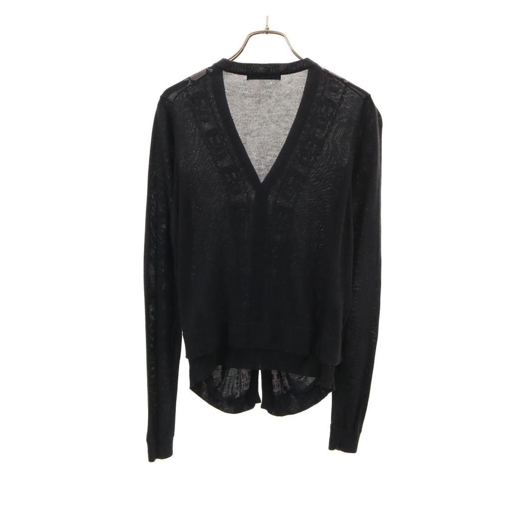HYSTERIC GLAMOUR Skull Pattern Long sleeve V neck knit cardigan FREE Women Used