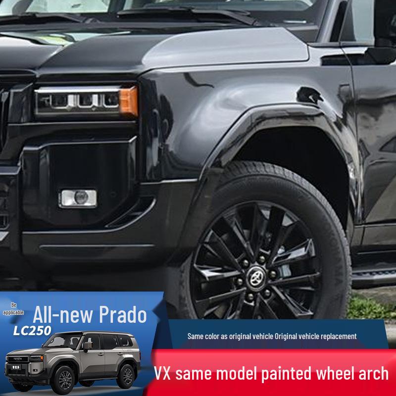 24-25 Toyota Prado LC250 VX Style Painted Fender Flares & Front Bumper Protectors