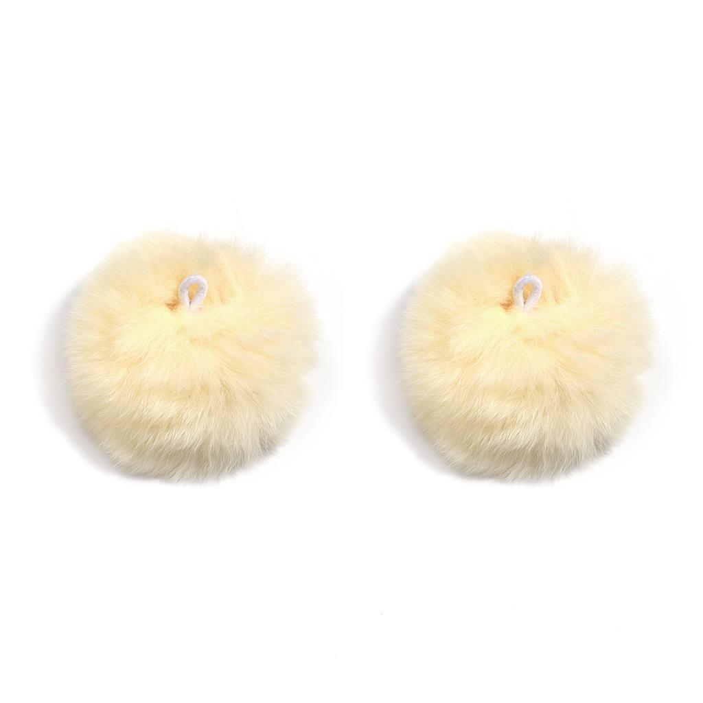 2pcs/lot 6cm Mink Fur Ball Pendants Colorful Fur Pom Poms Ball Charms DIY Keychain Hairpin Earrings Jewelry Crafts Accessories