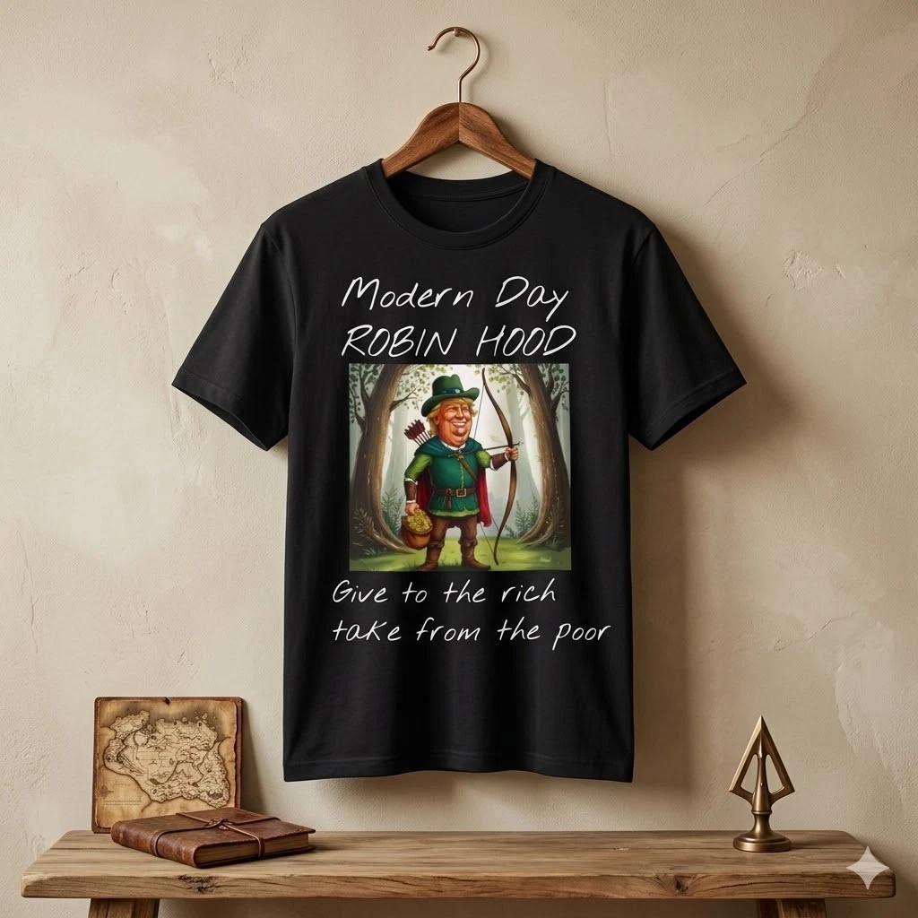 Unisex Adult Funny Graphic Modern Day Robin Hood Fny Anti Trump Pol... S