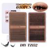 640 Tufts Diy Multi-Haired Eyelashes Book South East Asia Natural Thick D Song Segmented False Eyelash Set
