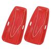 2Pcs Light Weight Portable Snow Sled with Pull Rope and Handles Plastic Cold Resistant Toboggan for Snow, Beach, Park