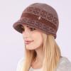 Autumn Winter Hats Women's Knitted Hat Mixed Color Fashion Thick Warm Hat All-match Bucket Hat