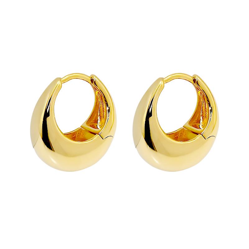 Minimalist Oval Ear Cuffs & Hoop Earrings: 2023 Trendy Niche Women's Jewelry