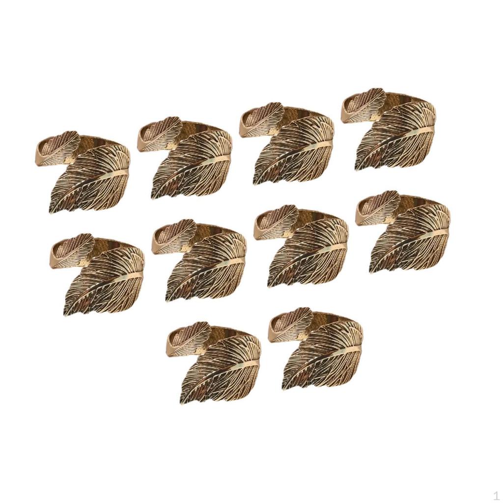 10 -piece Leave Napkin Rings Decoration