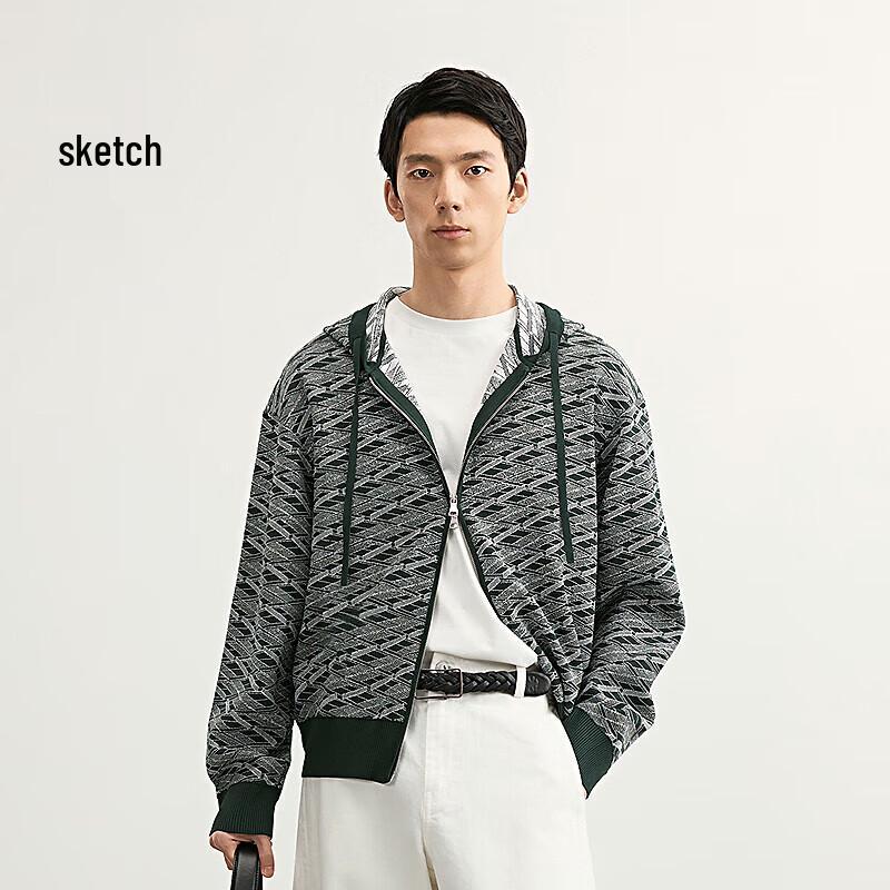 CROQUIS Men's Hooded Knit Cardigan