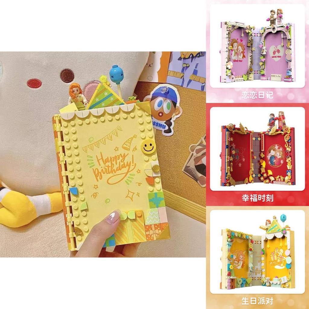 Creative Diy Photo Album With Abs Plastic Blocks For Couples Birthday Gift