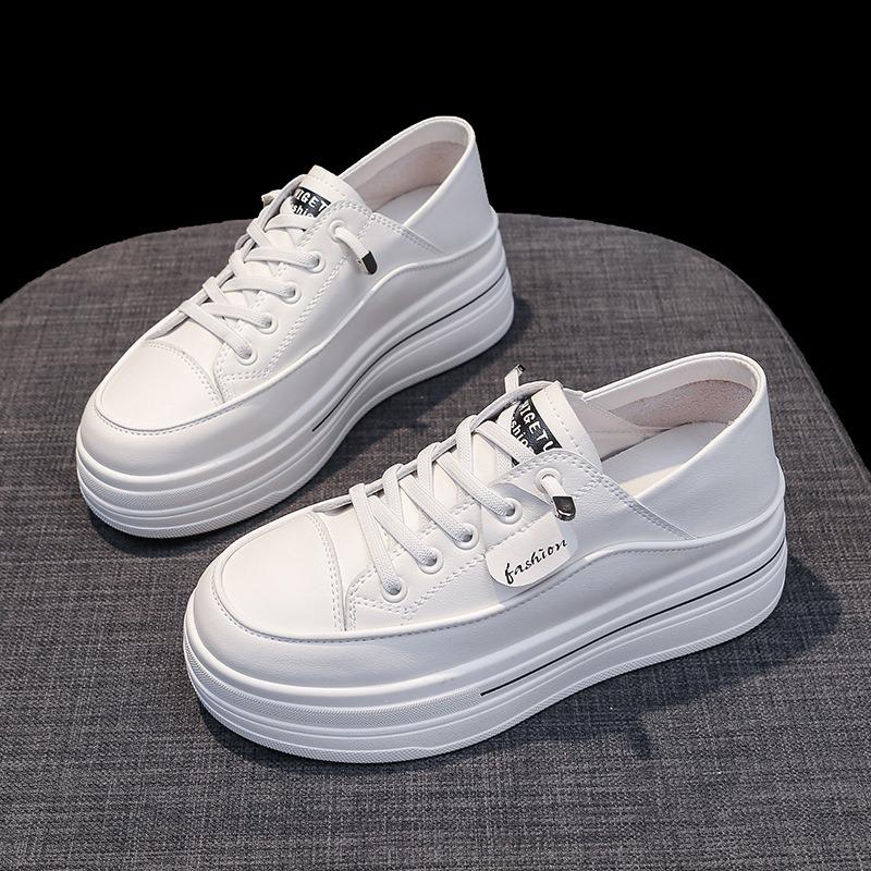 Summer New Thick Bottom Plate Shoes Casual Sneakers Two Wear Single Shoes