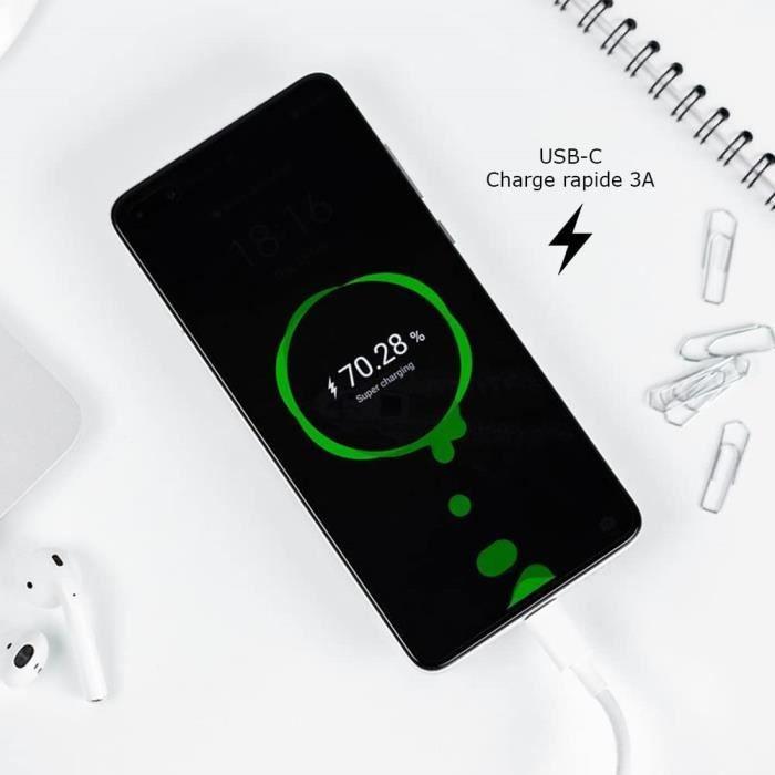 Chargeur Ultra Rapide - Samsung - A54 5G - 3A - Câble TypeC - Sécurité intégrée