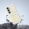 For Samsung Galaxy S25 Case Small Flowers Pattern Printing Straight Edge TPU Phone Back Cover