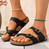 New Large Size Slippers Double Breasted Slippers Solid Fashion Comfortable Women's Tuoie