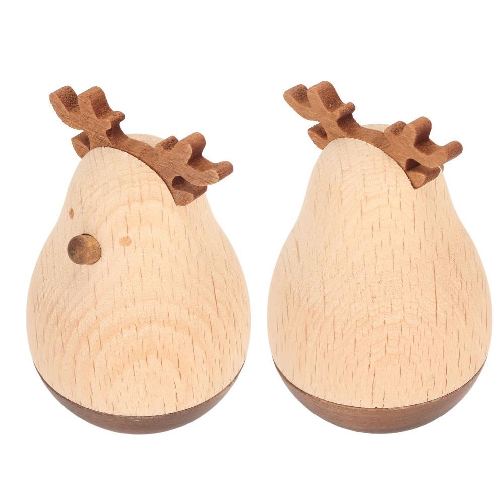 Exquisite Craftsmanship Deer Wobbler Wood Balancing Portable Decorative  Home Decor