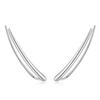 Silver Earrings Minimalist Elegant Long Lines S925