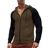 Men's Plaid Zip Up Hoodie Long Sleeve Drawstring Casual Athletic Sweatshirt Jacket