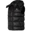 Alphabet Print Hooded Windproof Sleeveless Vest Men Outerwear Black FD6428-010