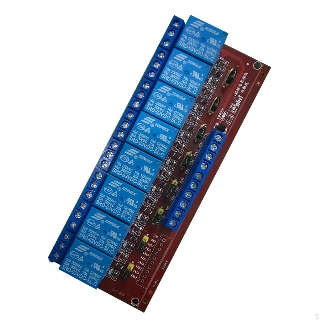3V 8-Channel Relay Module with Optocoupler H/L Level Triger for